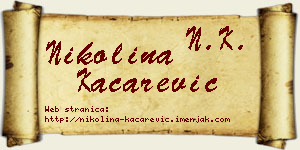 Nikolina Kačarević vizit kartica